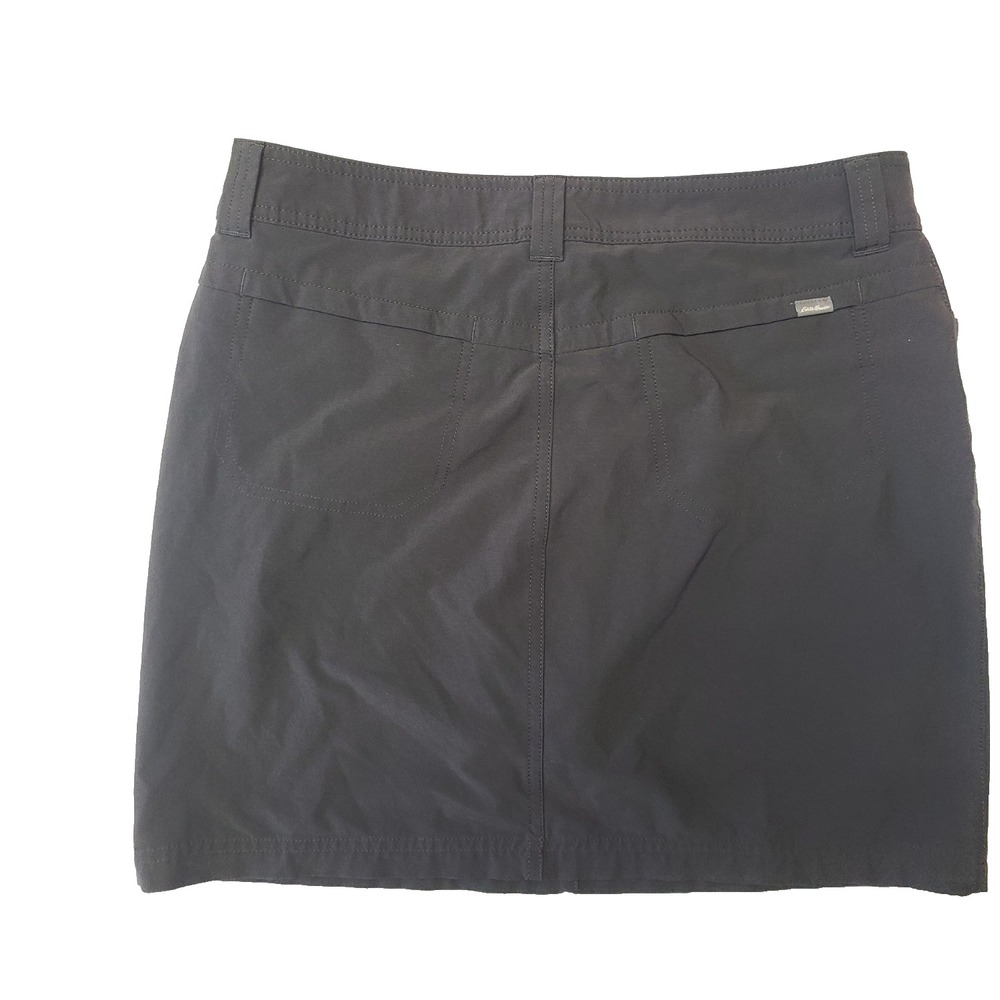 Eddie Bauer Adventurer 2.0 Skort Women's Size 8 Black Pockets Hiking Outdoor